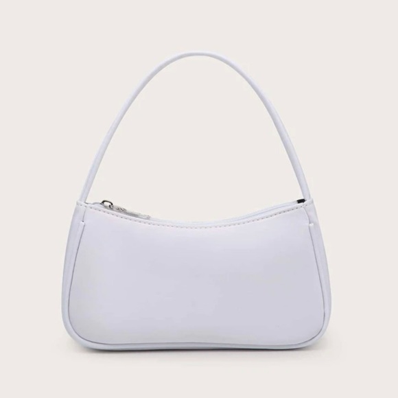 White Baguette Handbag - Picture 2 of 2